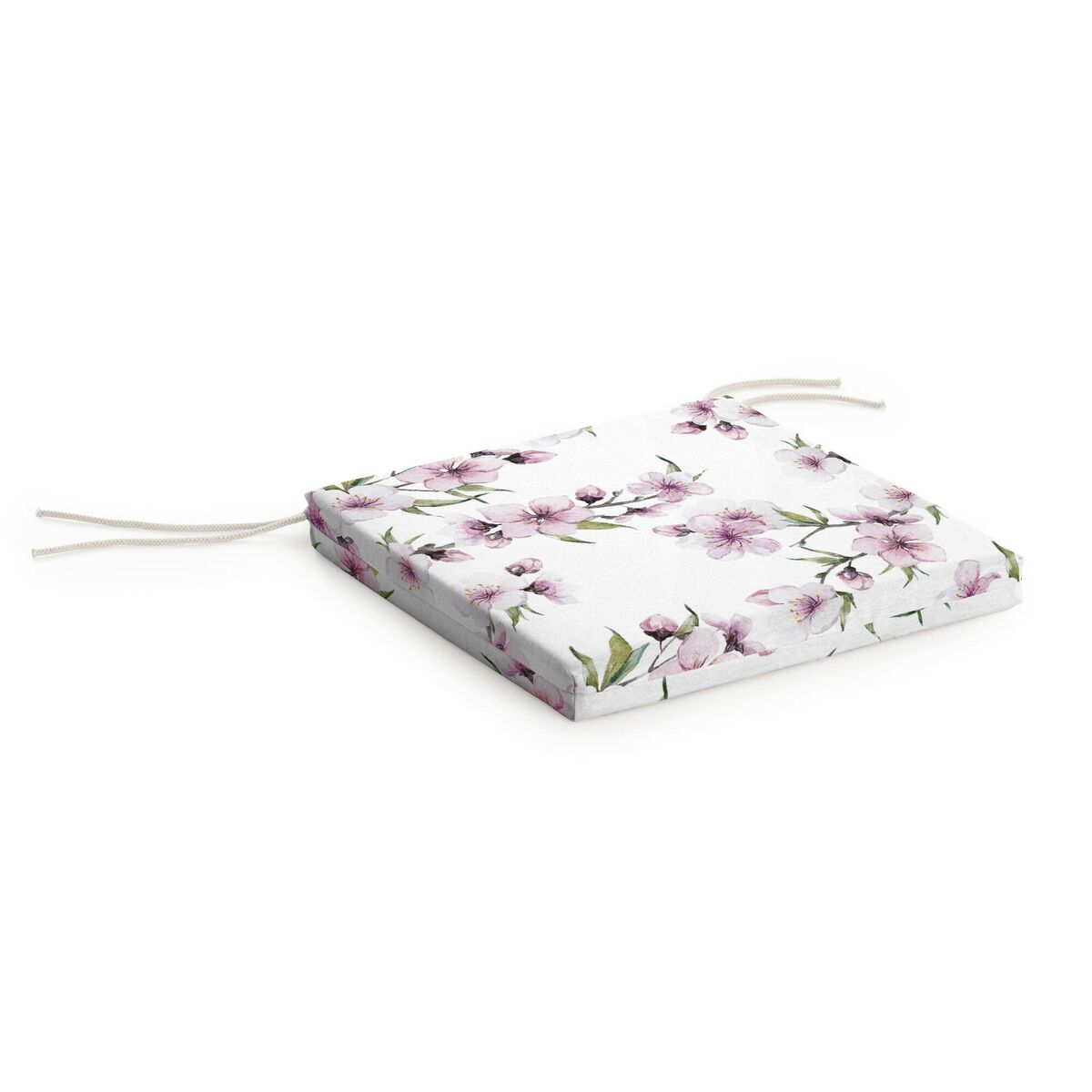 Coussin de chaise carré à fleurs de cerisier