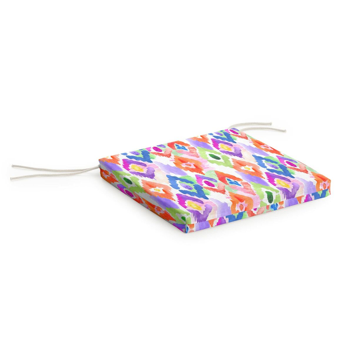Coussin de chaise épais multicolore à motifs abstraits
