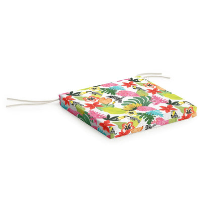 Coussin de chaise épais motif jungle tropicale