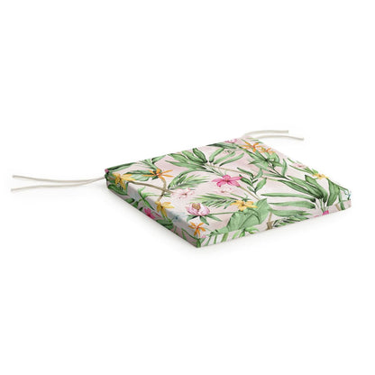Coussin de chaise motif floral tropical 40 x 5 x 40 cm