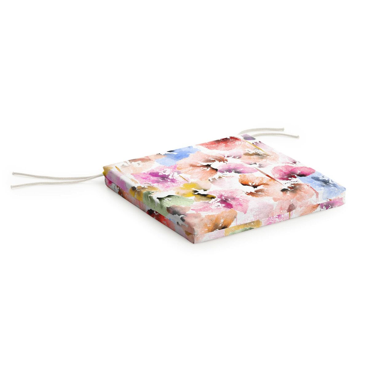 Coussin de chaise motif floral aquarelle 40 x 5 x 40 cm
