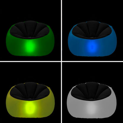 Coussin Pouf gonflable LED avec télécommande – Intérieur & extérieur