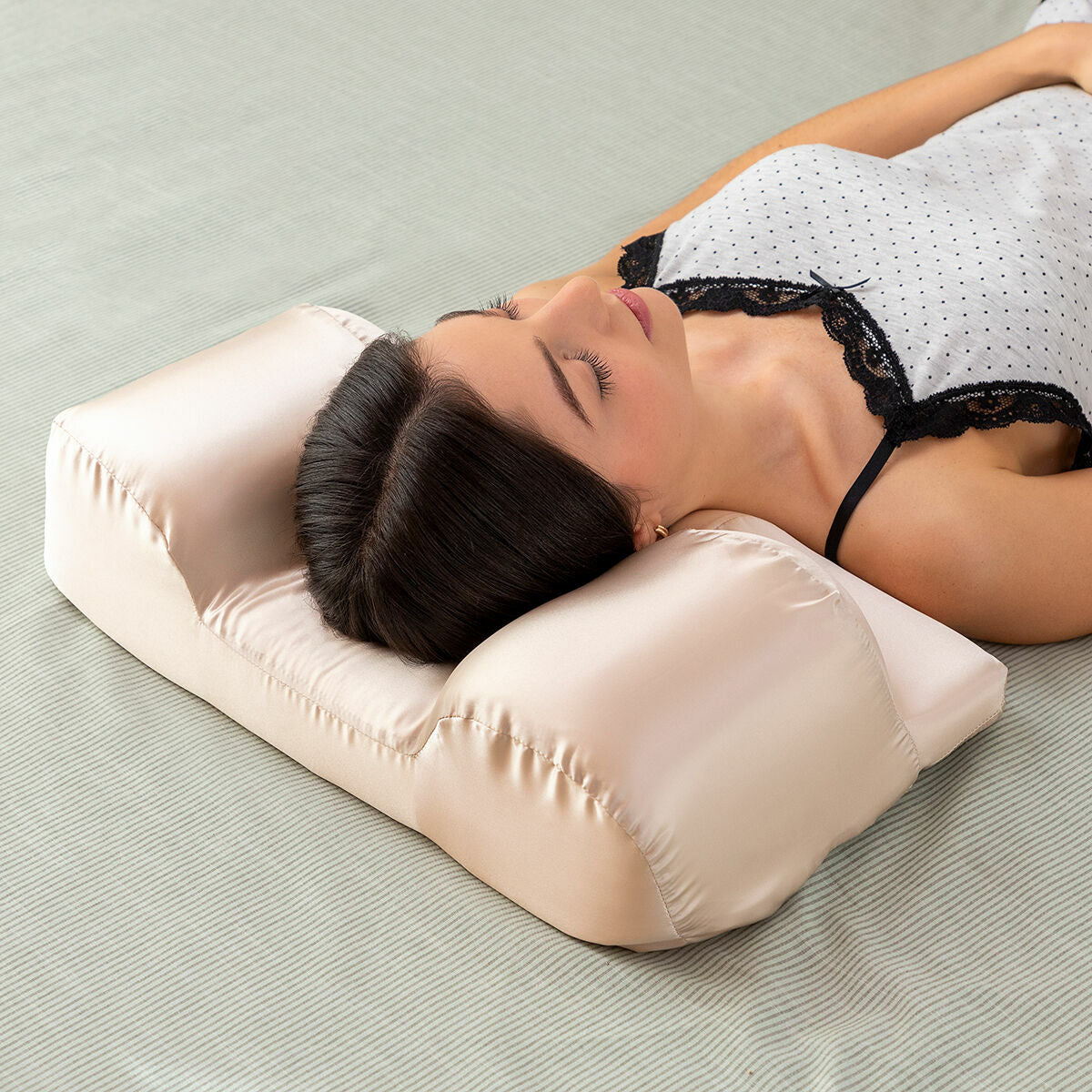 Coussin Cervical Anti-Rides en Satin