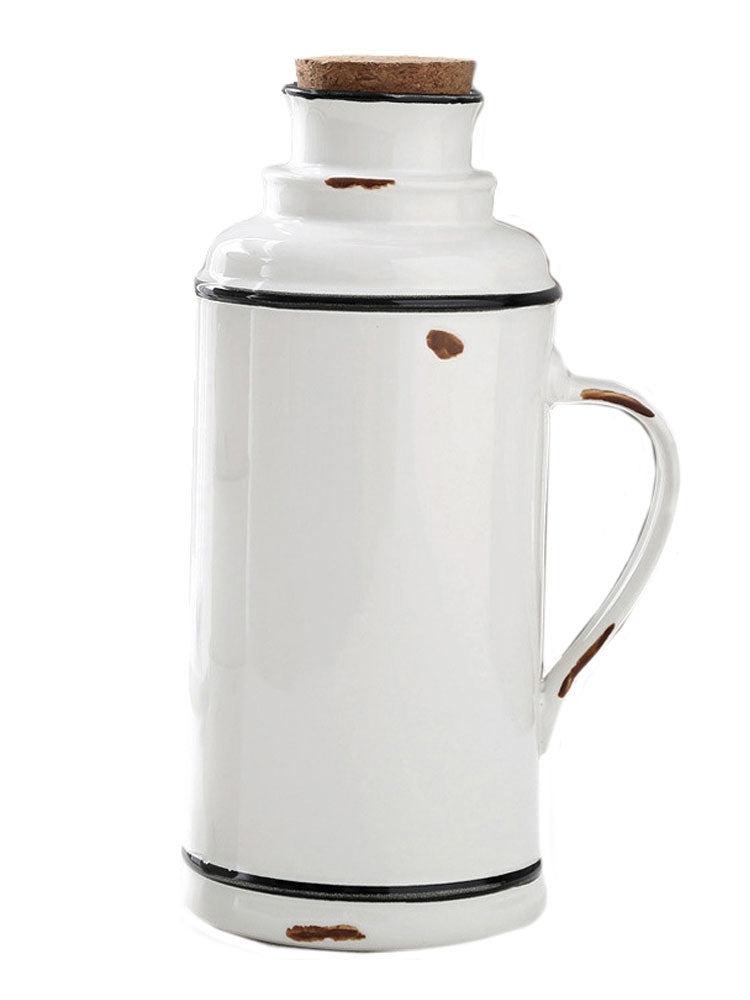 Carafe d'eau en céramique émaillée vintage