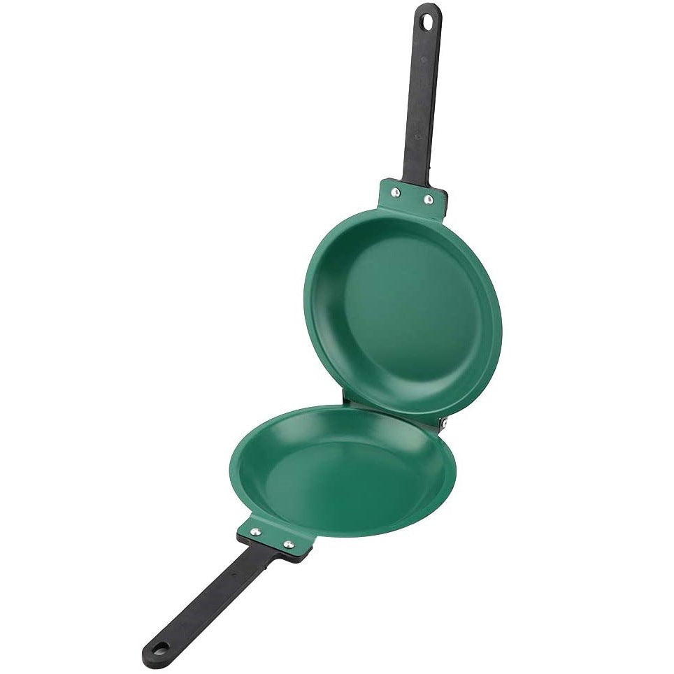 Poêle à pancake verte avec revêtement en céramique