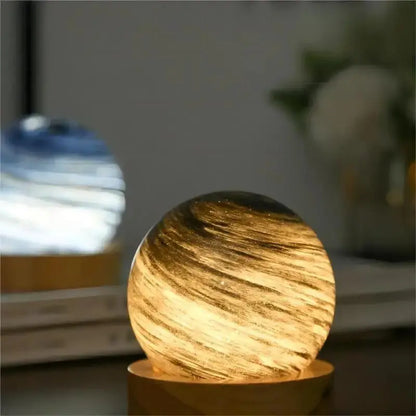 Lampe de chevet en Verre Planète 3D