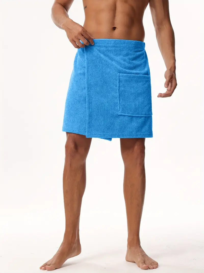 Peignoir Serviette Homme Microfibre à scratch