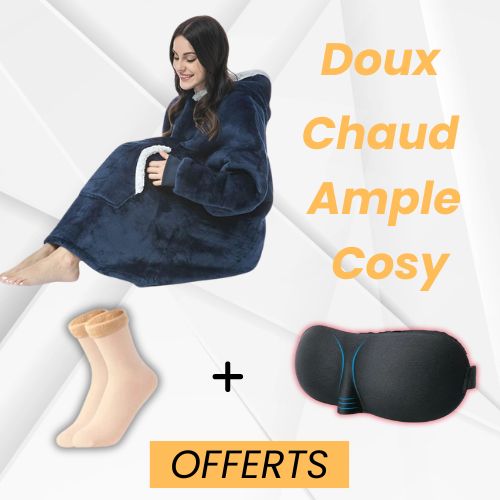 Couverture à Capuche Cosy Premium (Chaussettes + Masque OFFERTS)