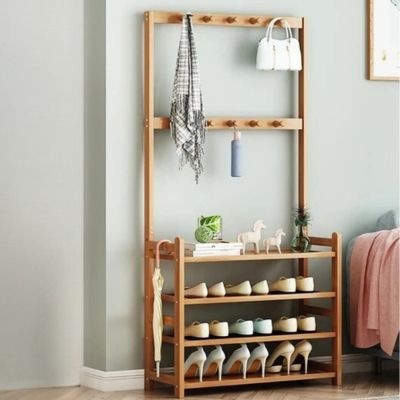 Étagère chaussure en bois porte vêtements - WoodBam-Sympa™