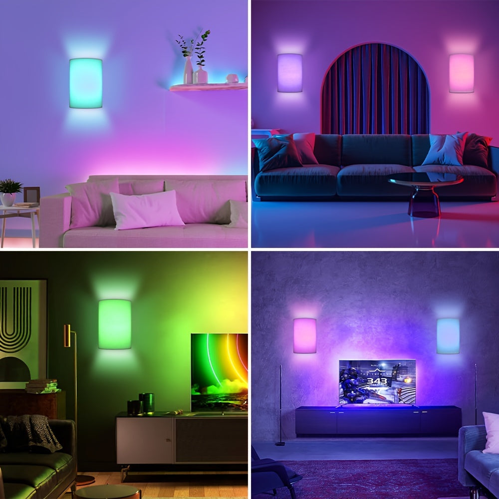 Applique murale RGB à piles avec télécommande