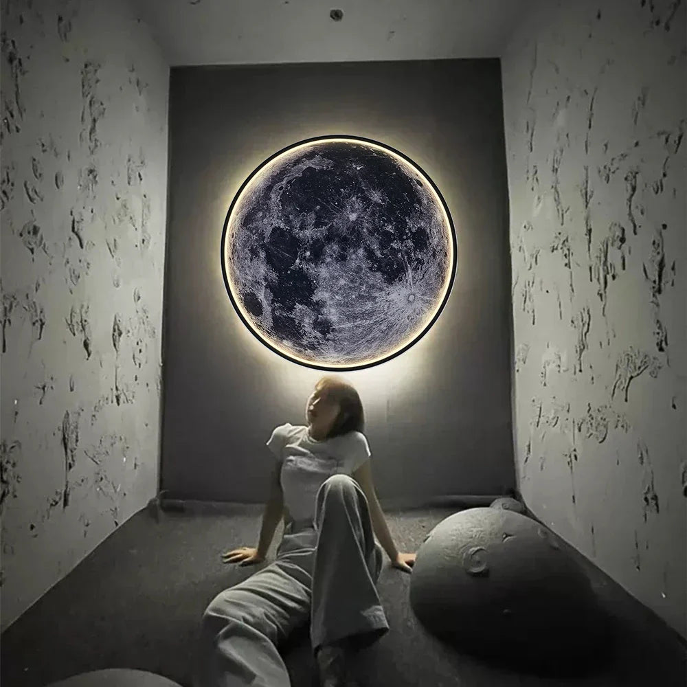 Lampe de chevet Murale Lune LED Moderne