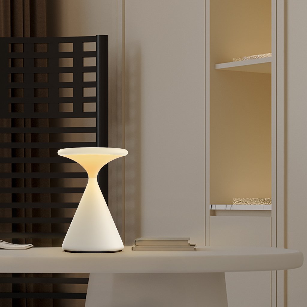 GlowSand - Lampe de table en sablier élégante