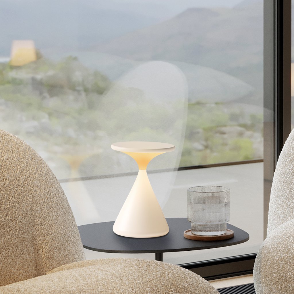GlowSand - Lampe de table en sablier élégante
