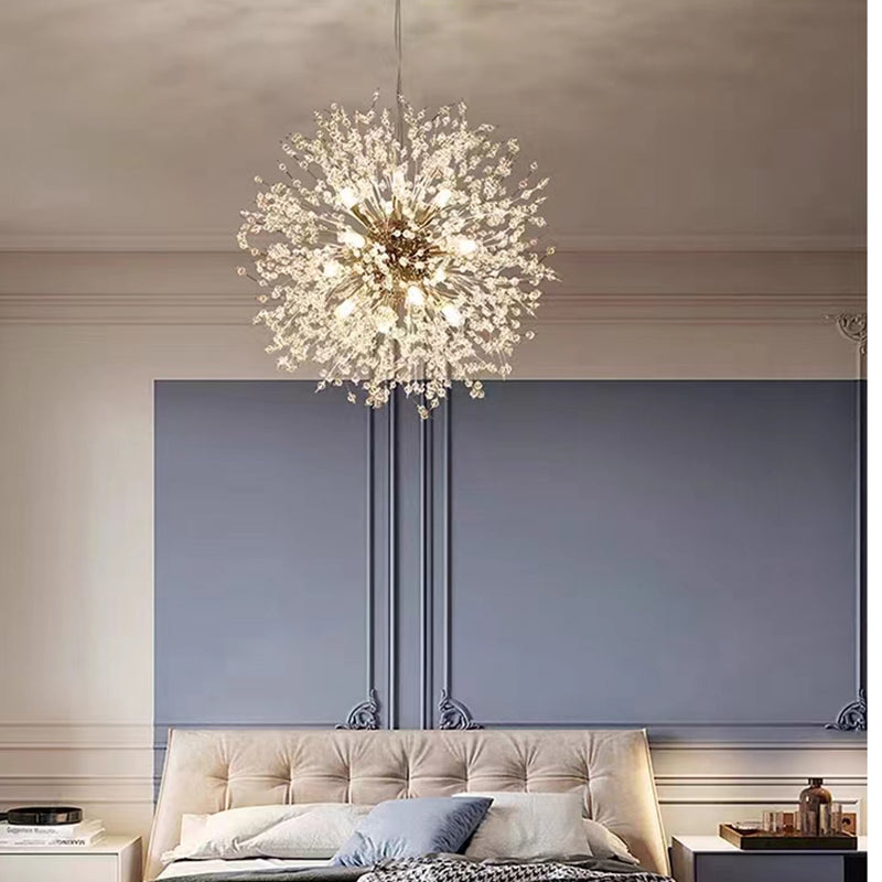 Suspension LED en Cristal – Design Moderne Inspiré du Pissenlit pour Salon et Restaurant