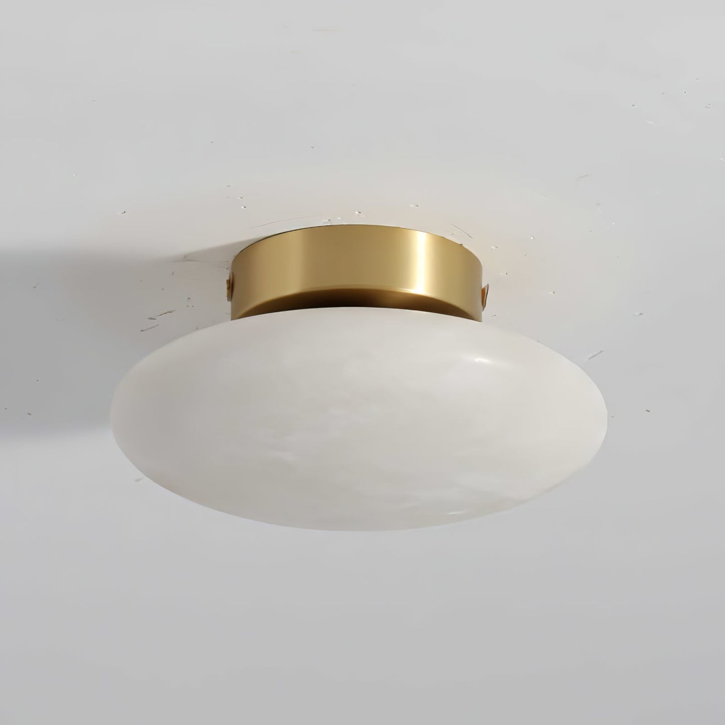 Lampe Plafonnier Oval en Albâtre – Éclairage LED Élégant en Métal et Albâtre