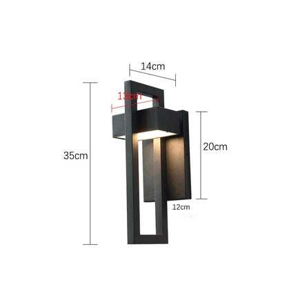 Applique Murale LED Extérieure Vintage et Rétro IP65 détails dimension normal