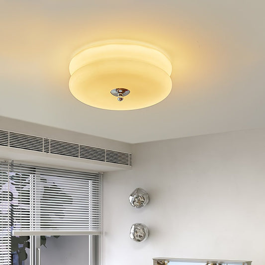Plafonnier Vintage Art Déco, Élégance Géométrique avec LED Intégrée