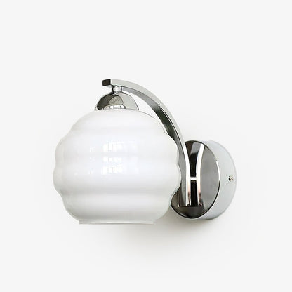 Lampe Murale Vintage Art Déco, Élégance Classique avec Abat-jour en Verre Blanc