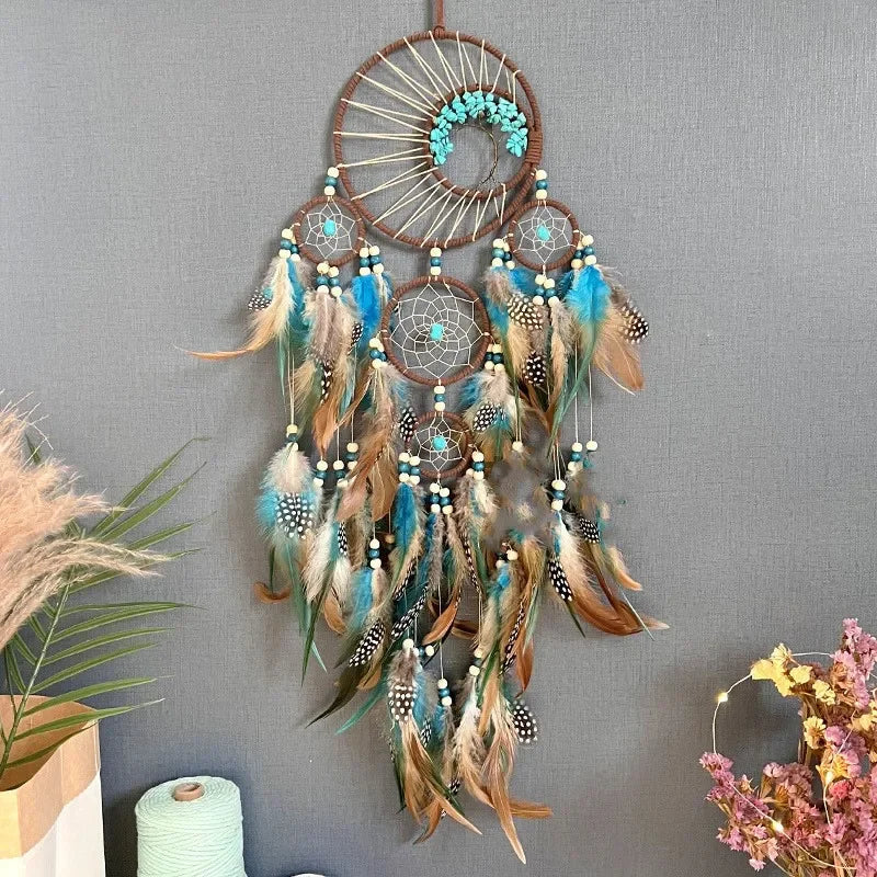 Attrape Rêve Arbre de vie Bleu Turquoise