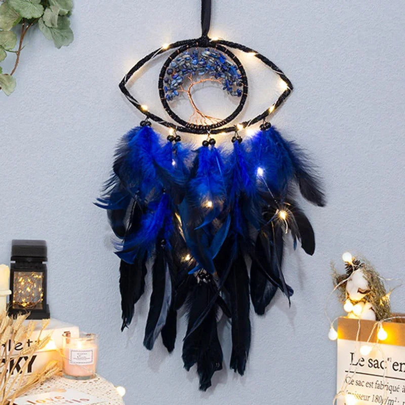 Attrape Rêve Oeil Bleu Motif Arbre de vie
