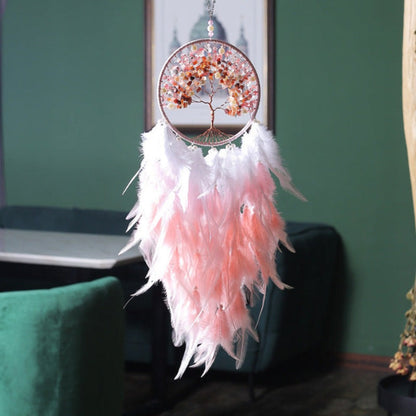 Attrape-rêves Arbre de vie Rose Lumineux Princesse
