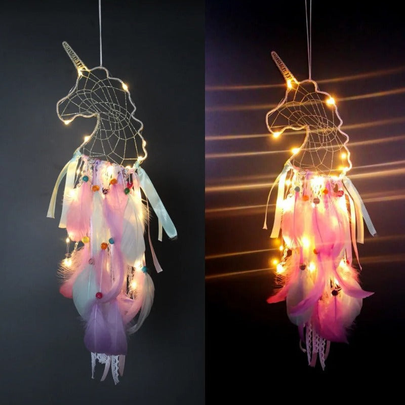 Attrape-rêves Licorne Lumière LED