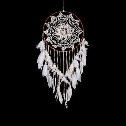 Attrape-rêves blanc cassé pour tête de lit