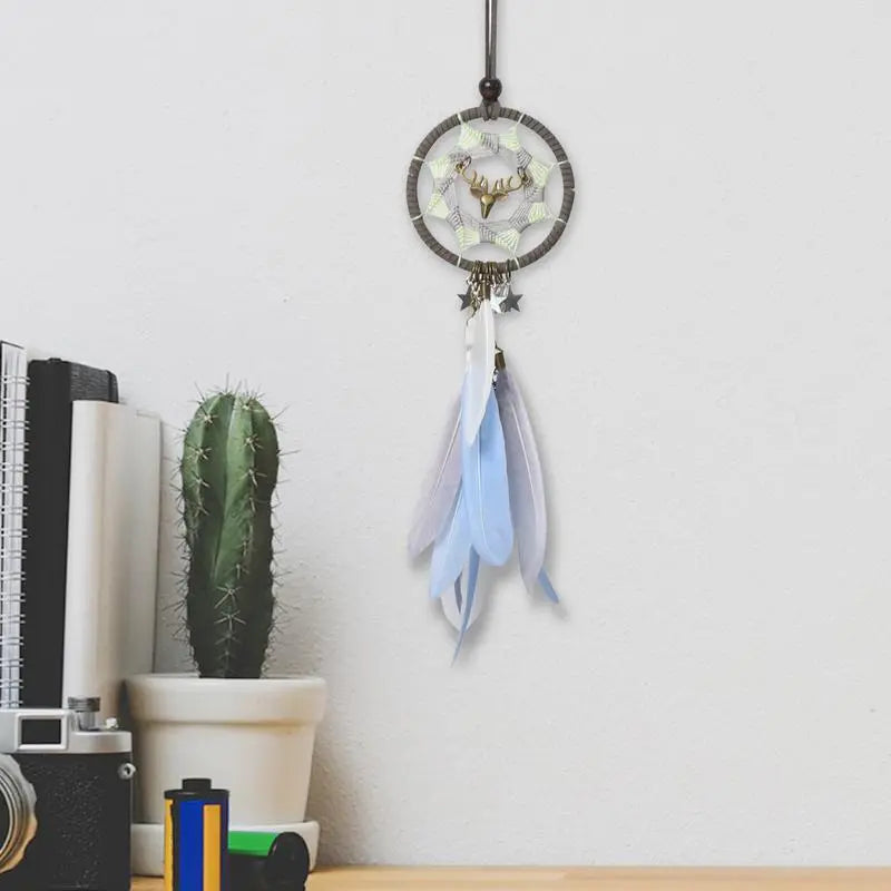 Attrape rêves Bleu Motif Cerf