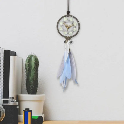 Attrape rêves Bleu Motif Cerf