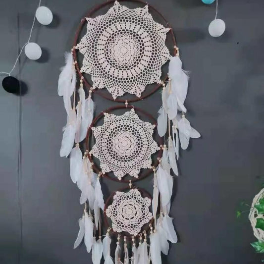 Attrape rêves Bois Blanc Trois Cercles