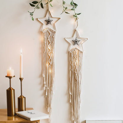 Attrape rêves Étoile Blanche Macramé XXL