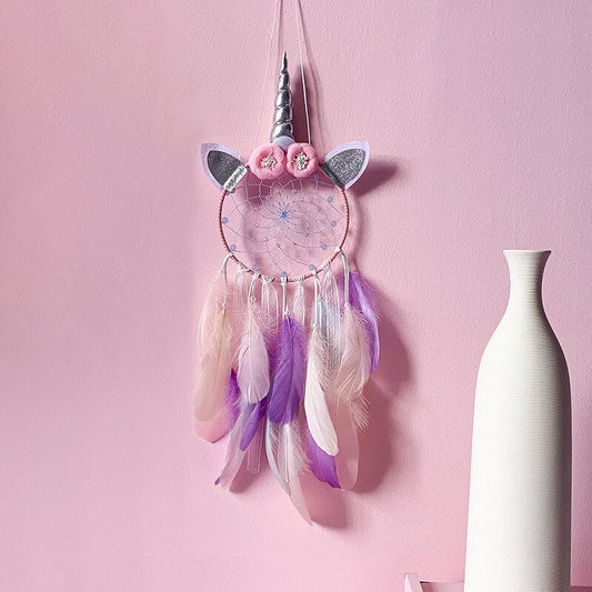 Attrape-rêves Licorne de Mer avec Plumes