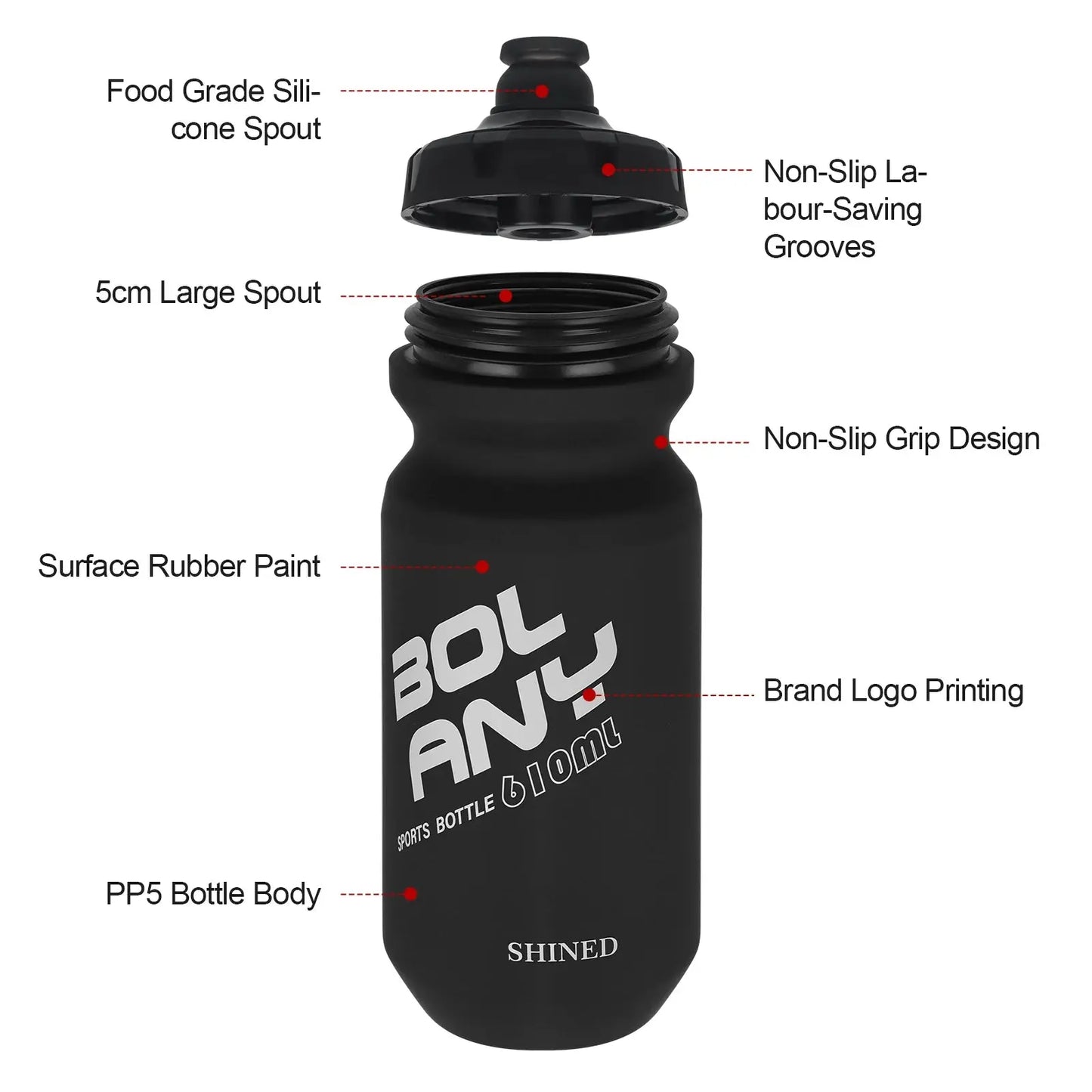 BOLANY Gourde pour Vélo 610ml
