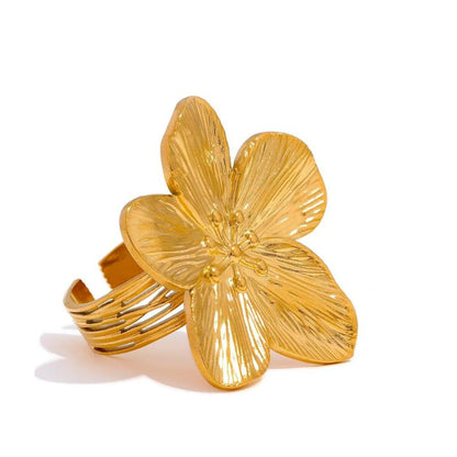 Bague Acier Inoxydable Pensee