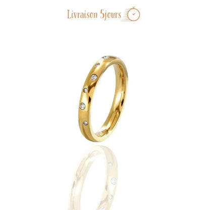 Bague Acier Inoxydable Orchide