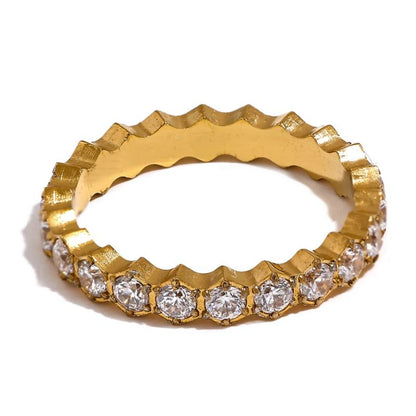 Bague Acier Inoxydable Amber