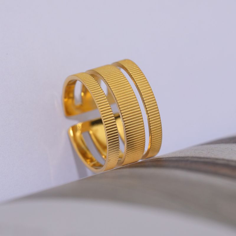 Bague Acier Inoxydable Nymphea