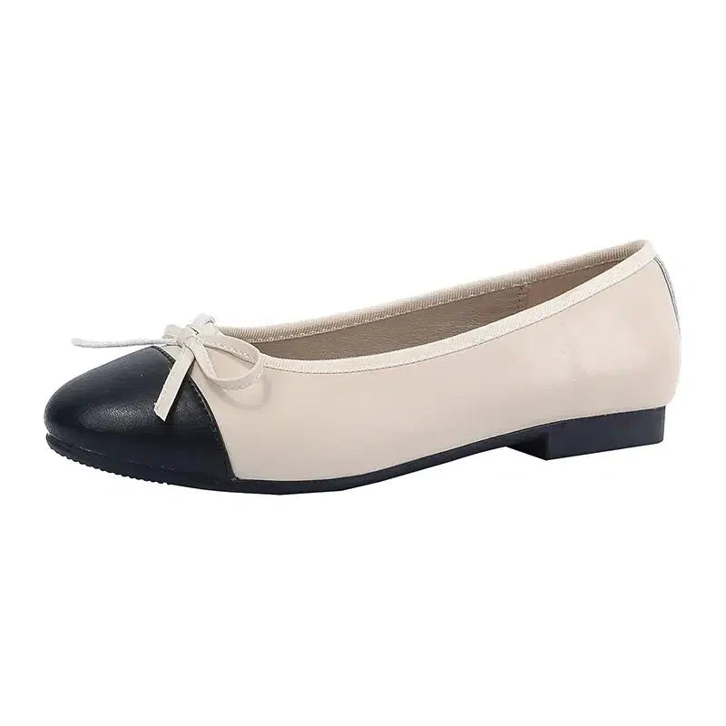 Ballerine a talon beige-Old Money