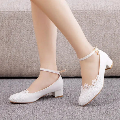 Ballerine talon blanche