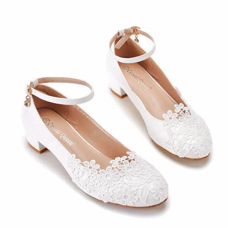 Ballerine talon blanche