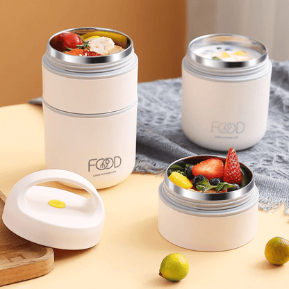 Lunch Box Isotherme Compartimentée Beige