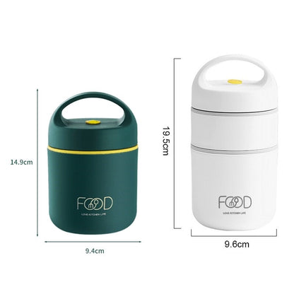 Lunch Box Isotherme Compartimentée Verte