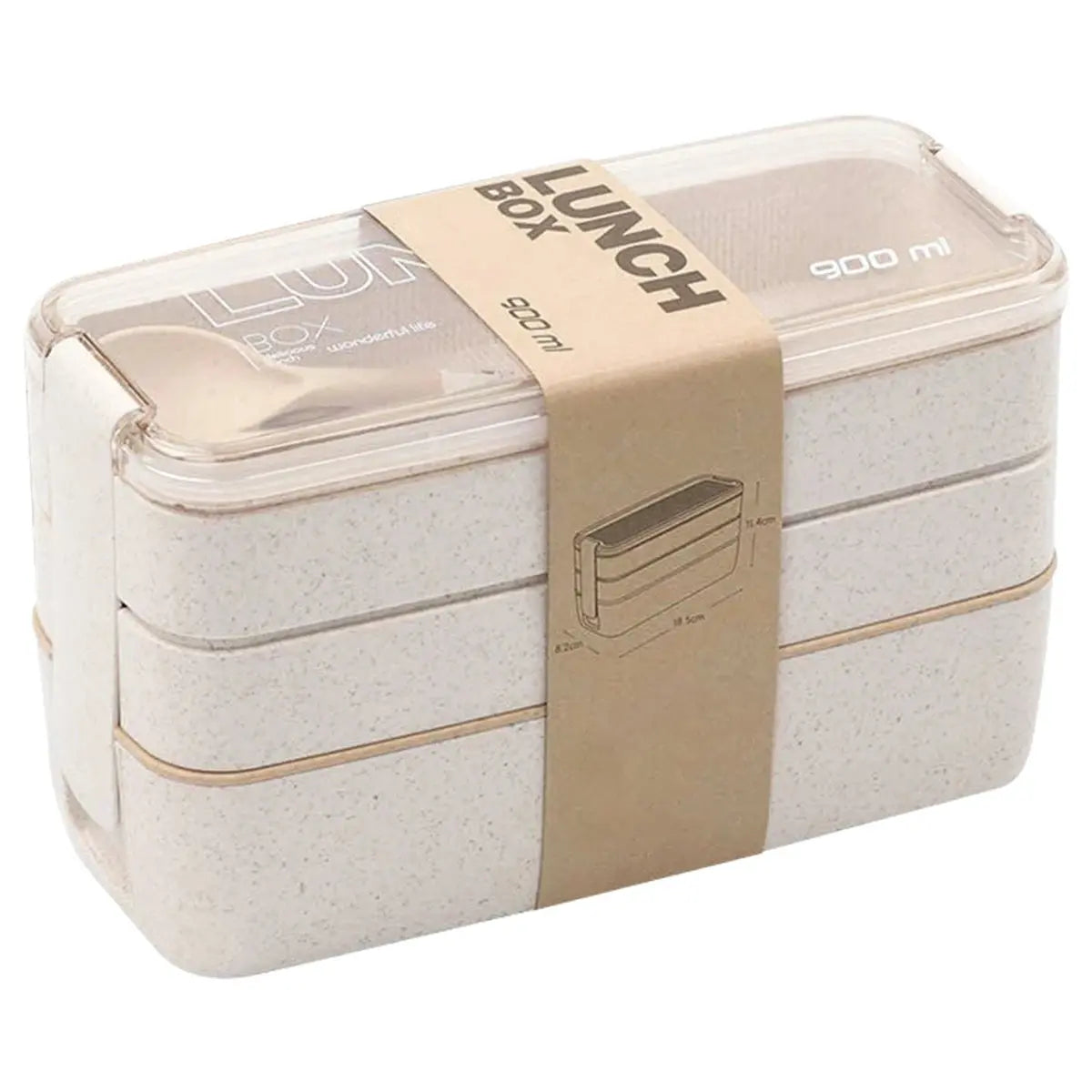 Bento Box Lunch 900ml (Beige)