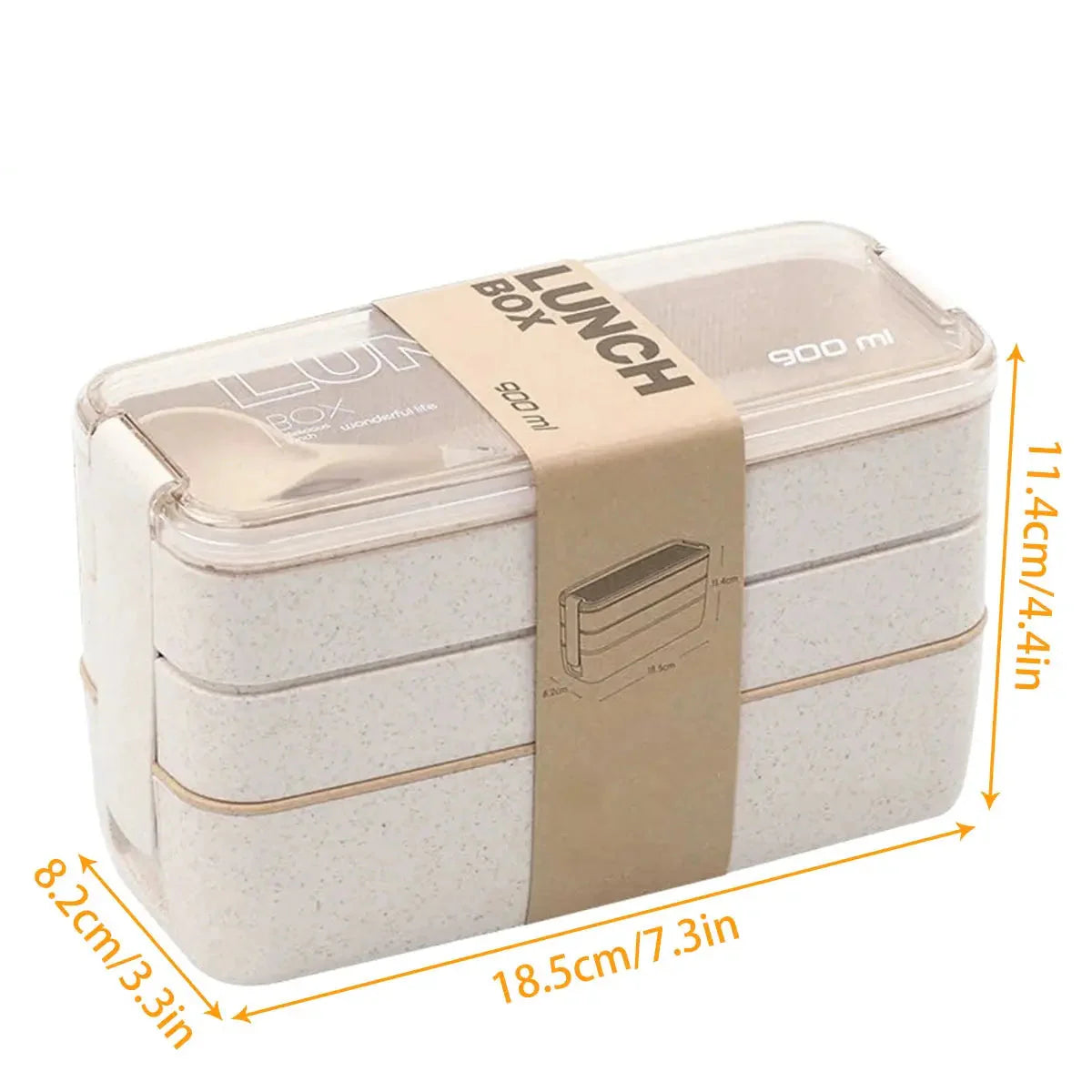 Bento Box Lunch 900ml (Beige)