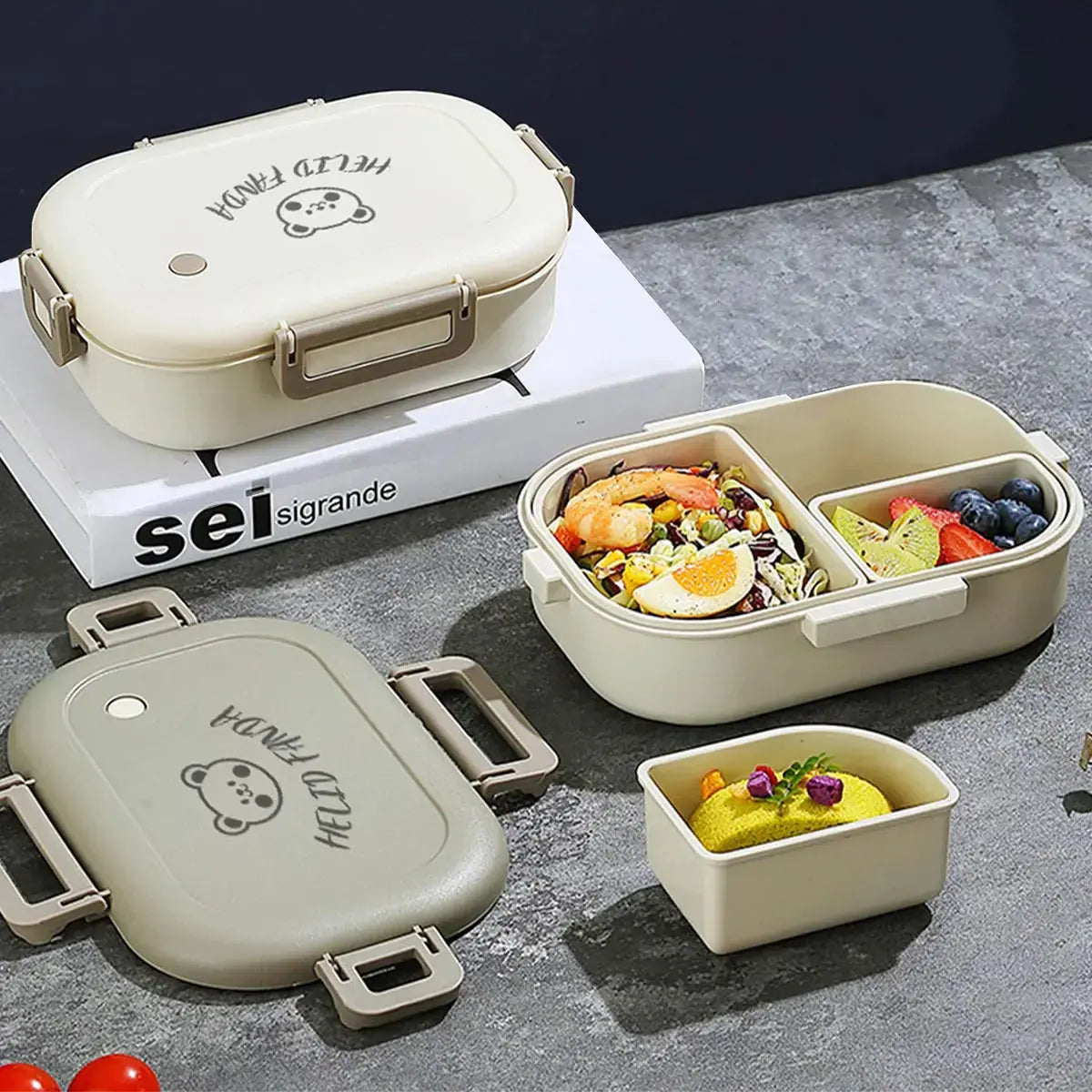 Bento Food Box 3 Compartiments 800ml