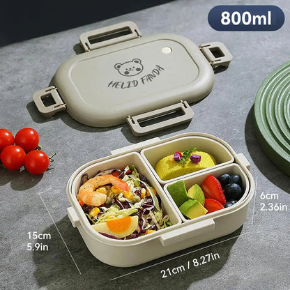 Bento Food Box 3 Compartiments 800ml