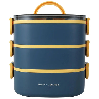 Bento Lunch Box 3 Couches Bleu 2000ML (GOURMET)