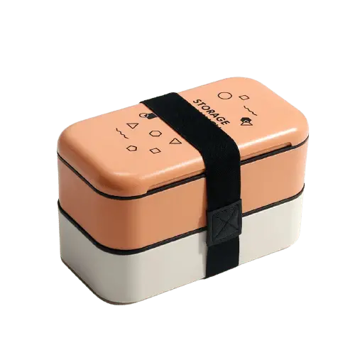 Bento Lunch Box Oranges et Blancs