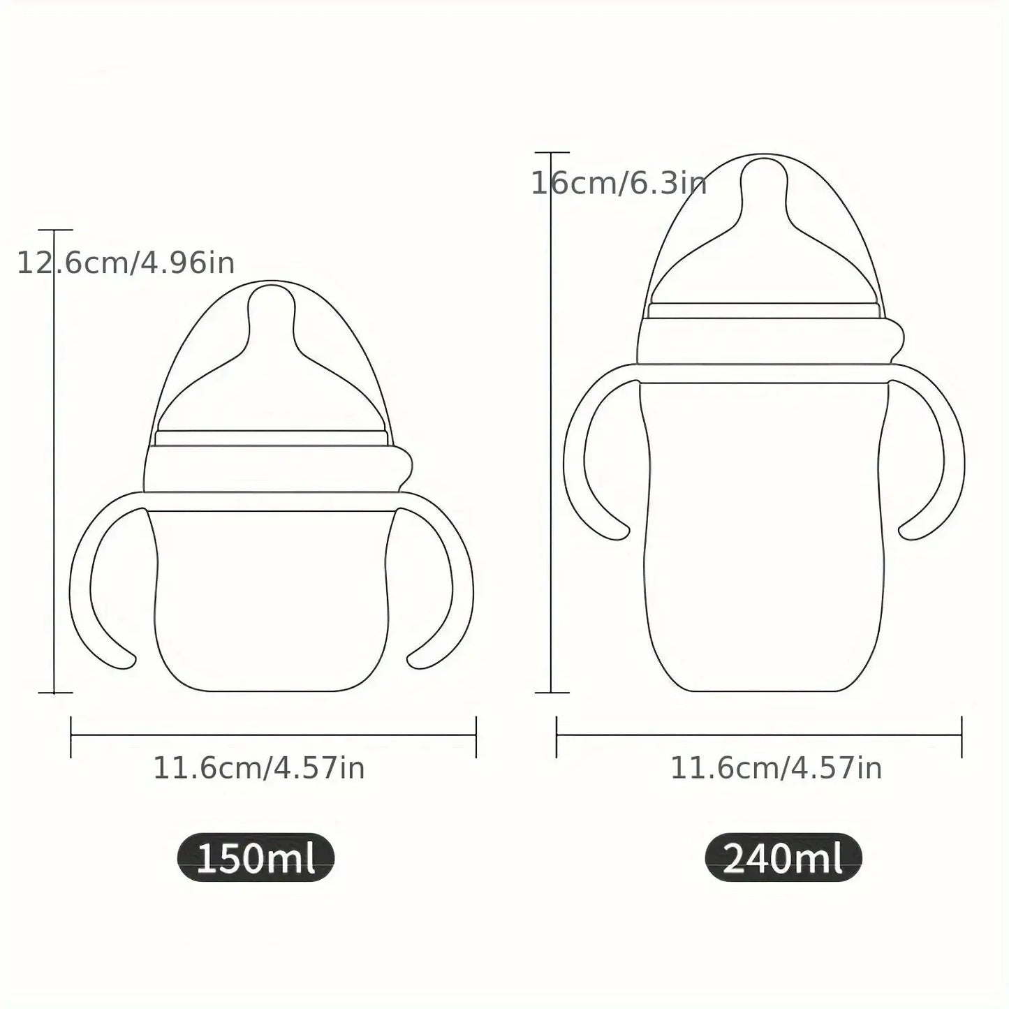 Biberon Avec Poignée Bébé 240ml