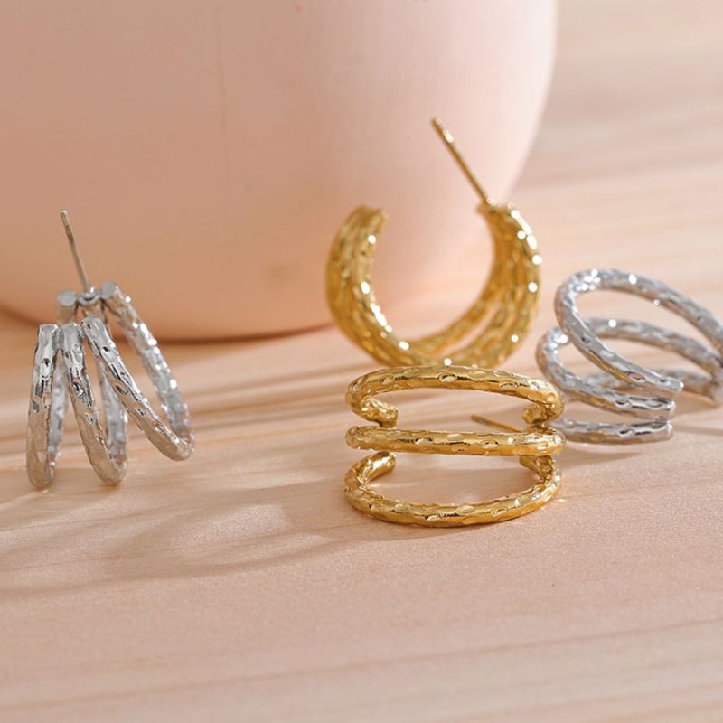 Boucle d Oreille Acier Inoxydable Napoly
